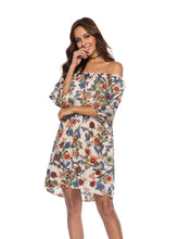 Off-shoulder Allover Floral Print Dress Sai Feel