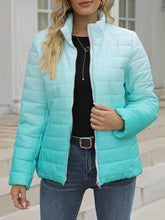Ombre Zip Up Winter Coat Sai Feel