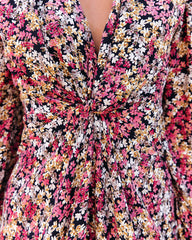 On Pace Floral Twist Front Maxi Dress Sai Feel