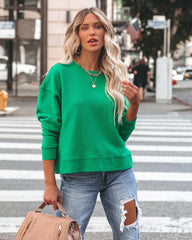 On The Daily Cotton Pullover - Green Sai Feel