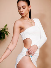 One Shoulder O-Ring Linked Cut Out Bodycon Dress Sai Feel