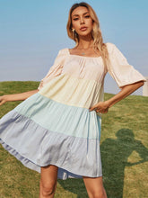 One-shoulder Lantern Sleeve Dress Sai Feel