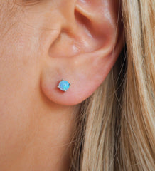 Opal Ohrstecker Blau