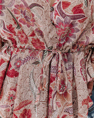 Ortega Adjustable Printed Blouse Sai Feel