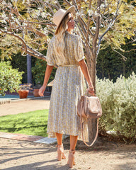 Otilia Floral Button Down Midi Dress - Ivory Multi Sai Feel