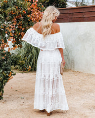 Our Together Is Forever Off The Shoulder Lace Maxi Dress Sai Feel