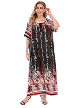 Oversize Plus size Print Pullover Dress Tee Dress Sai Feel