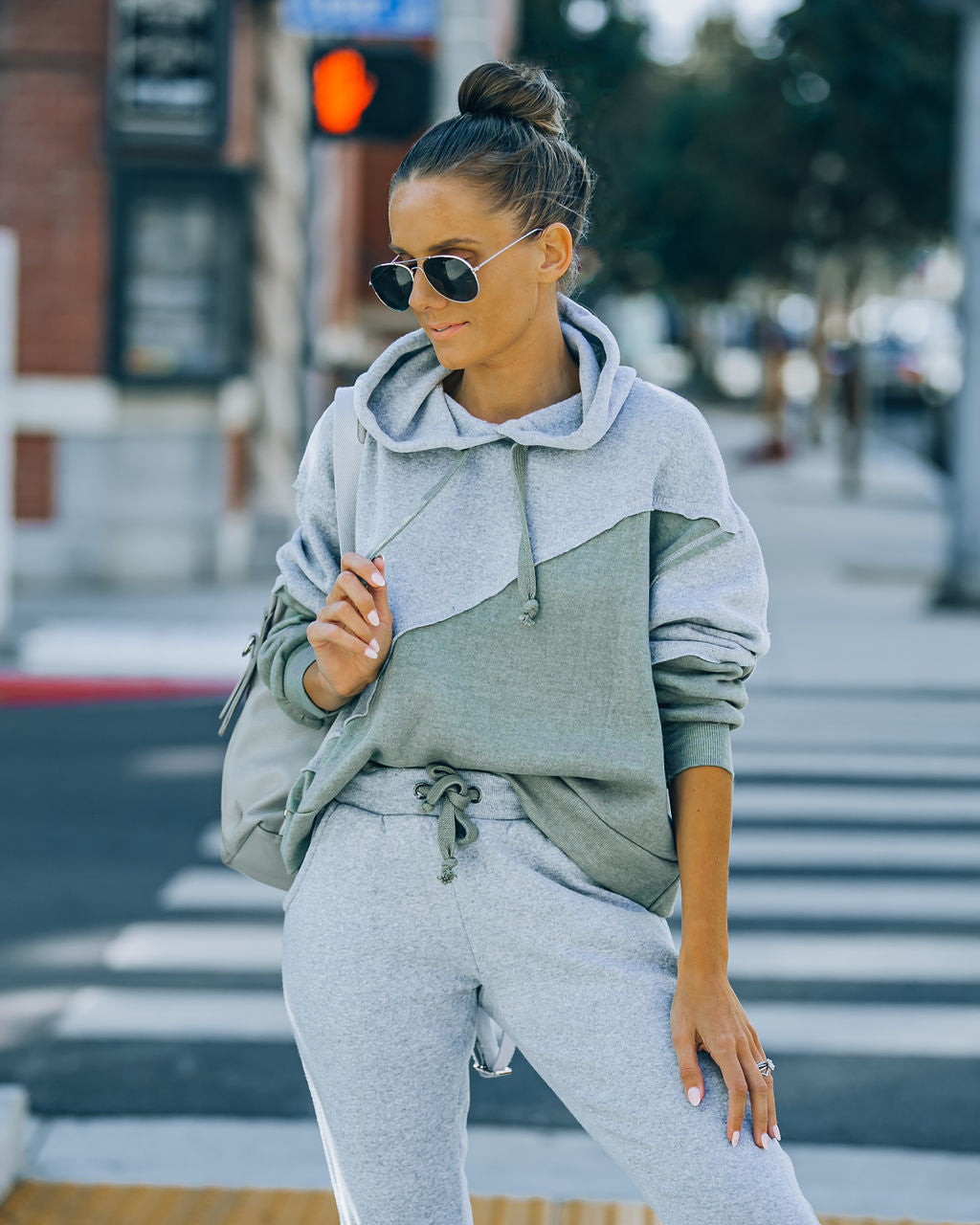 Owen Cotton Blend Colorblock Hoodie Sai Feel