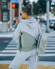 Owen Cotton Blend Colorblock Hoodie Sai Feel