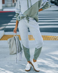 Owen Cotton Blend Pocketed Colorblock Joggers Sai Feel