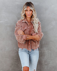 Paddington Distressed Cotton Corduroy Jacket - Camel Sai Feel