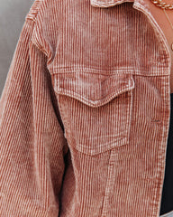 Paddington Distressed Cotton Corduroy Jacket - Camel Sai Feel