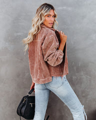 Paddington Distressed Cotton Corduroy Jacket - Camel Sai Feel