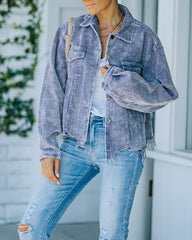 Paddington Distressed Cotton Corduroy Jacket - Lavender Sai Feel