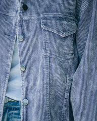 Paddington Distressed Cotton Corduroy Jacket - Lavender Sai Feel