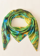 Paint Print Satin Scarf Sai Feel