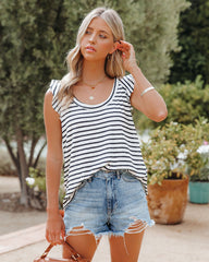 Pammy Cotton Blend Striped Top Sai Feel