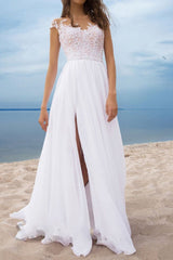 Patchwork Floor-Length Cap Sleeve High Waist Women's Dress Sai Feel