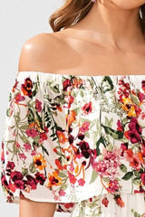 Patchwork Floor-Length Off Shoulder Half Sleeve Expansion Women's Dress Sai Feel