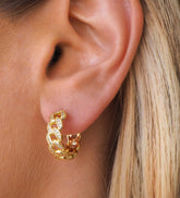 Pave Josie Creolen Gold