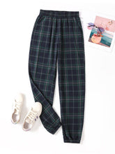 Plaid Slant Pockets Tapered Sweatpants Sai Feel