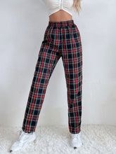 Plaid Tapered Sweatpants Sai Feel