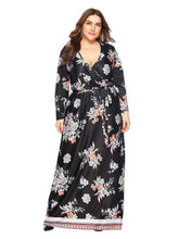 Plus Allover Floral Print Self Tie Maxi Dress Sai Feel