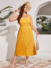 Plus Button Front Pocket Tank Dress Sai Feel