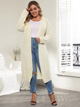 Plus Drop Shoulder Open Front Cardigan Sai Feel