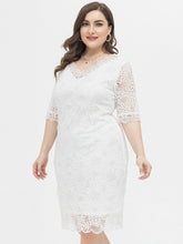 Plus Floral Lace Overlay Dress Sai Feel