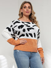 Plus Leopard Pattern Sweater Sai Feel