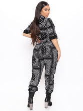 Plus Size Allover Print Jumpsuit Sai Feel