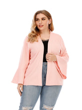 Plus Size Bell Sleeve Jacket Coat Sai Feel