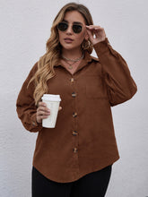 Plus Size Button Front Jacket Sai Feel