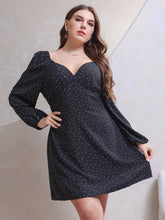 Plus Size Dot Backless Dress Sai Feel