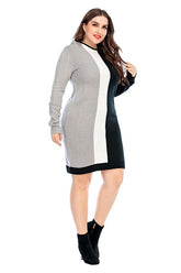 Plus Size Knitted Sweater Dress Sai Feel