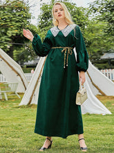 Plus Size Lace Trimmed Maxi Dress Sai Feel