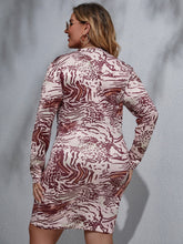 Plus Size Leonard Print Dress Sai Feel