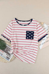 Plus Size Print T-Shirt Crewneck Short Sleeve Blouse Sai Feel