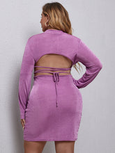 Plus Size Solid Bodycon Cut Out Dress Sai Feel