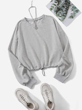 Plus Size Solid Sweatshirt Sai Feel