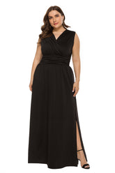 Plus Size Split Evening Cocktail Long Dress Sai Feel