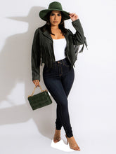 Plus Size Suede Open Front Jacket Sai Feel