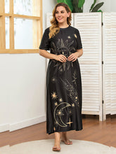 Plus Size Sun Star Print Dress Sai Feel