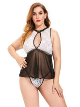 Plus Size(XL-4XL)Nightdress Sleepwear Floral Lace Mesh Woman's sexy Lingerie Dress with thongs Sai Feel