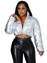 Plus Size Zip Front Down Jacket Sai Feel