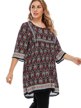 Plus size Boho Mid Sleeve Blouse Sai Feel