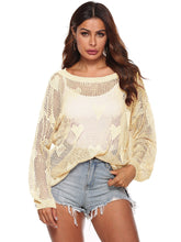 Pointelle Knit Heart Pattern Sweater Without Cami Top Sai Feel