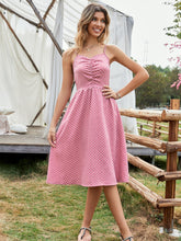 Polka Dots Elastic Waist Cami Dress Sai Feel