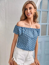 Polka Dots Off Shoulder Blouse Sai Feel